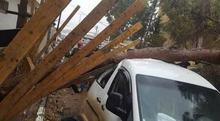 بالصور : أضرار وسيول في محافظة جنين نتيجة المنخفض الجوي 